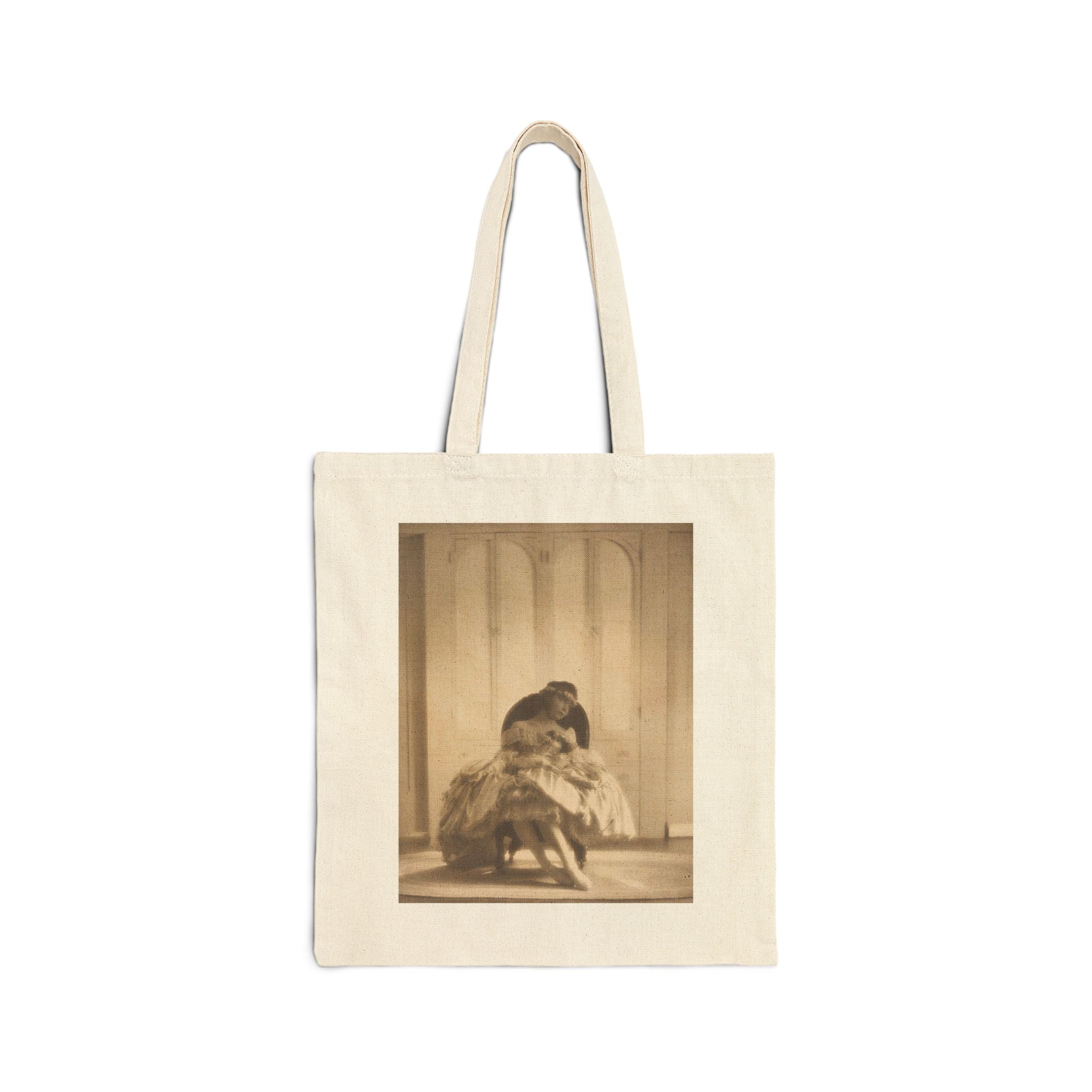 Canvas Tote Bag with Vintage Photograph of a Dancer in the Dressing Room