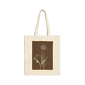 Canvas Tote Bag with Vintage Dandelion Art