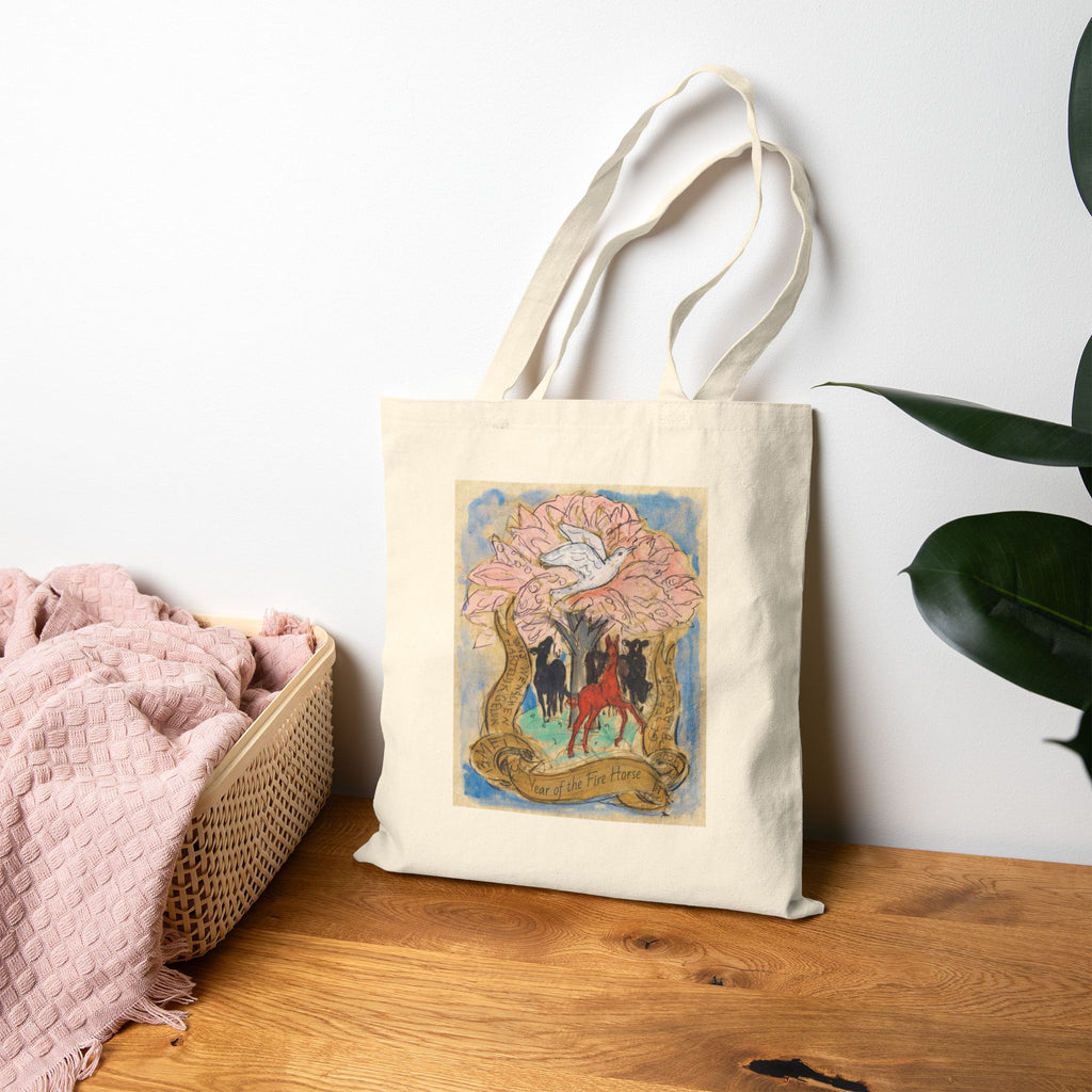 Canvas Tote Bag for Year of the Fire Horse